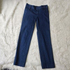 Banana republic the Sloan fit stretch dark denim ankle crop jeans size 0